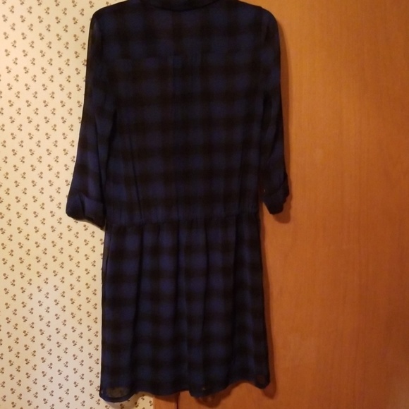 Halogen Sheer Plaid Dress - Picture 3 of 4